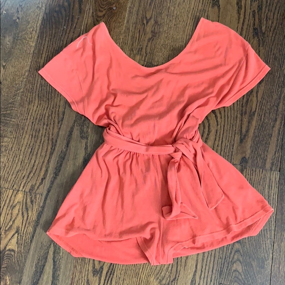Free people romper X back and adjustable
